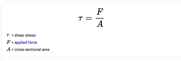 Shear Stress Equation